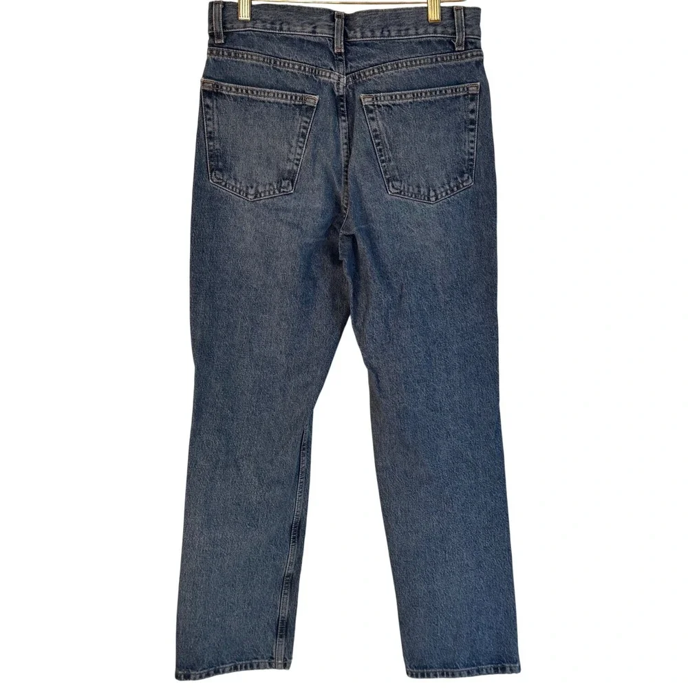 Topshop High‎ Waist Distressed Straight Leg Jeans W28 L30